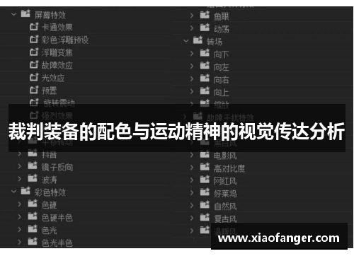 裁判装备的配色与运动精神的视觉传达分析